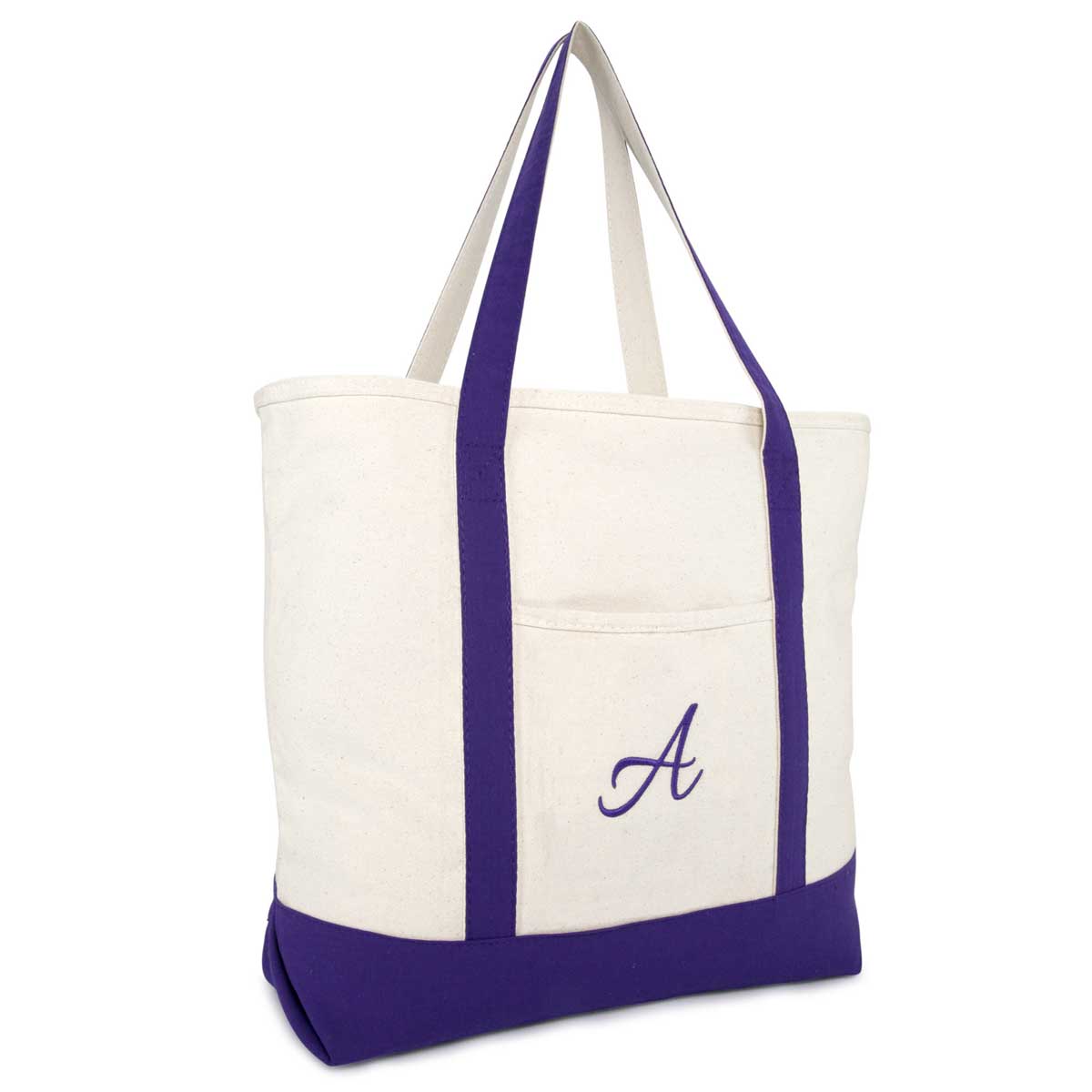 Dalix Personalized Monogram Initial Tote Bag