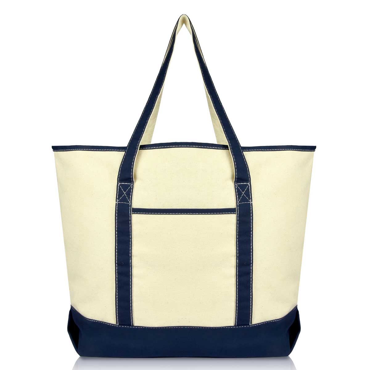 Dalix Rainbow Tote Bag with Zippered Top