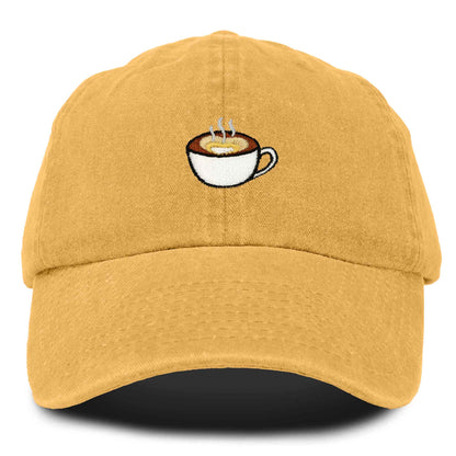 Dalix Cappuccino Embroidered Coffee Brew Cotton Dad Hat Baseball Cap Womens