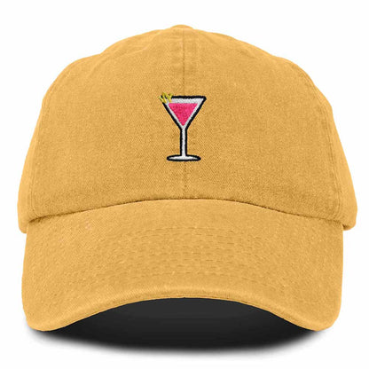 Dalix Cosmo Embroidered Cap Cotton Cosmopolitan Baseball Cute Cool Dad Hat Womens in Gold