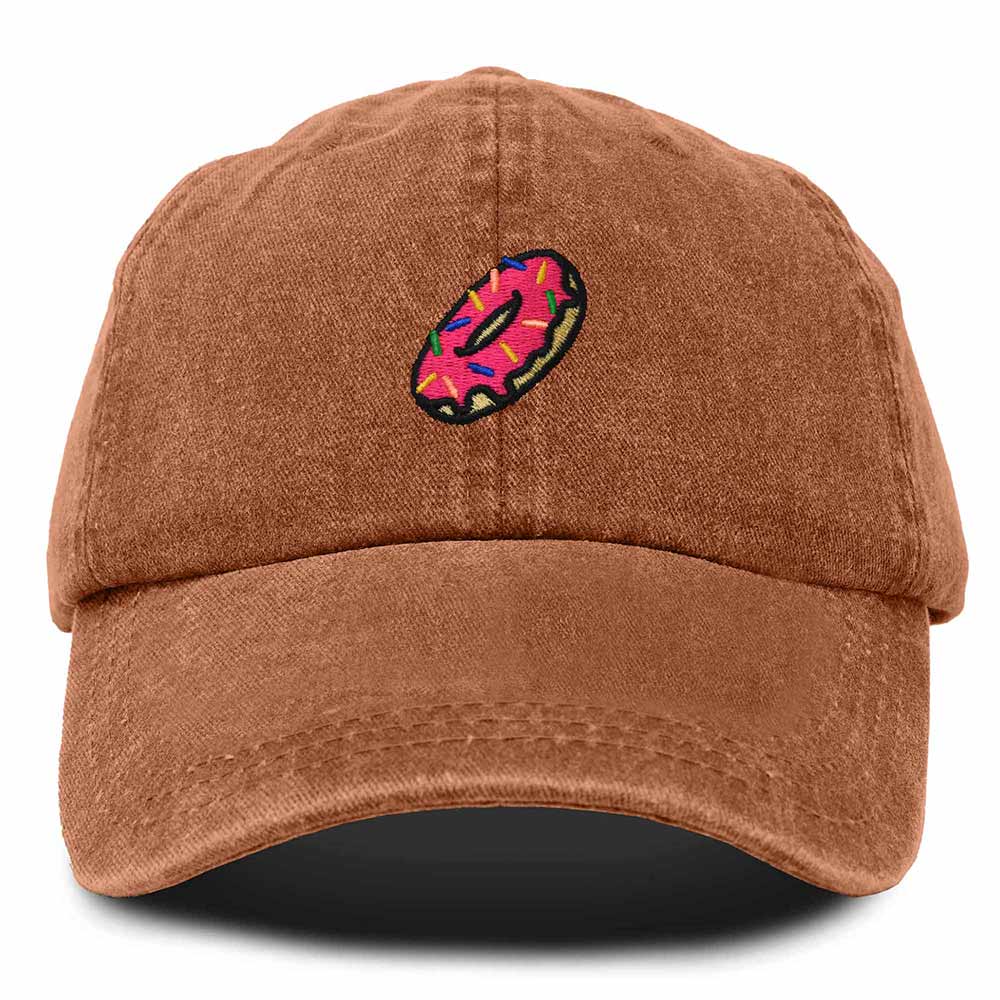 Dalix Donut Embroidered Mens Cotton Dad Hat Baseball Cap