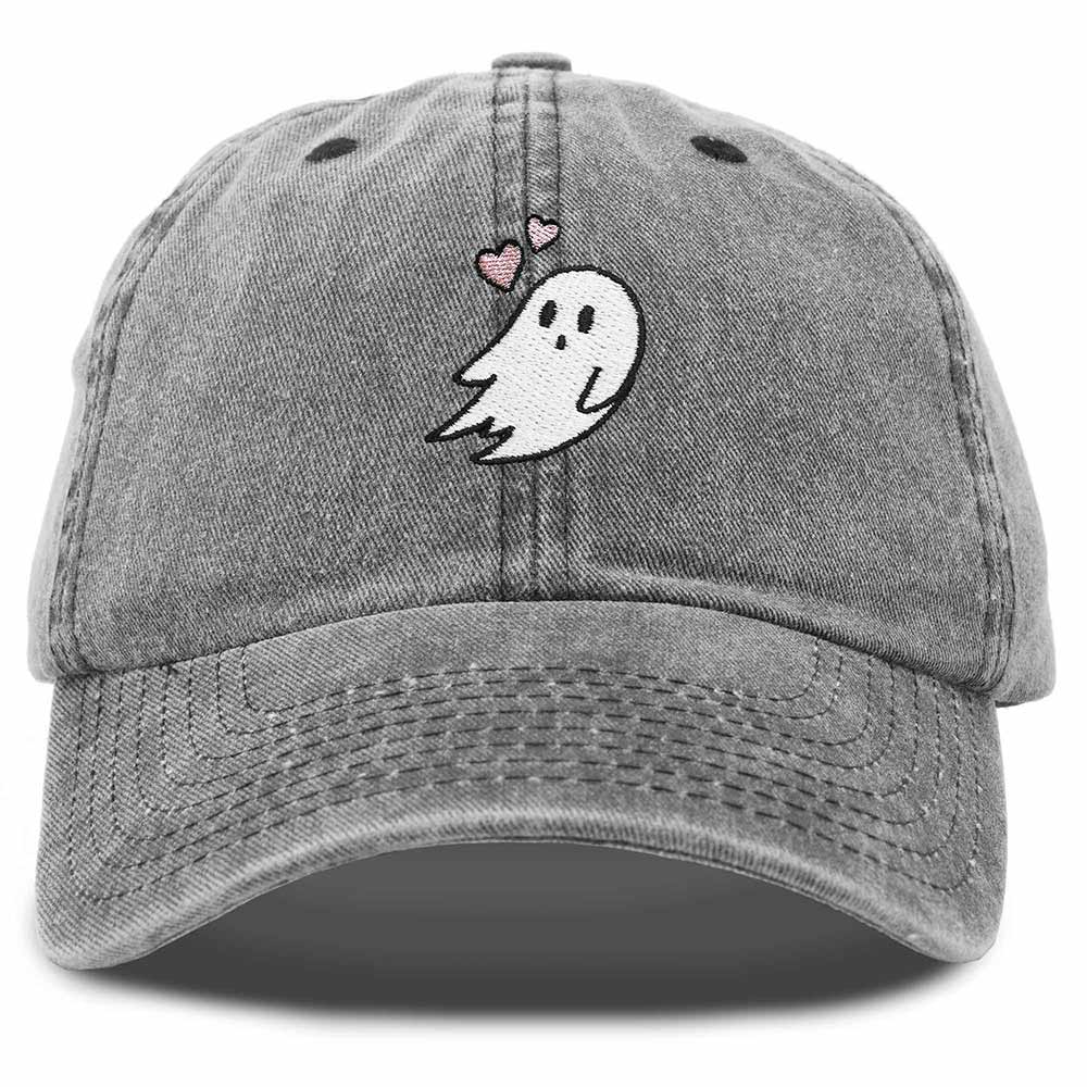 Dalix Heartly Ghost Embroidered Mens Womens Cotton Dad Hat Baseball Cap Adjustable