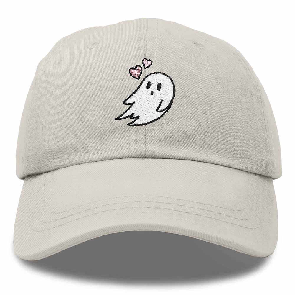 Dalix Heartly Ghost Embroidered Mens Womens Cotton Dad Hat Baseball Cap Adjustable