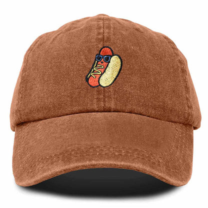 Dalix Hot Dog Embroidered Cap Cotton Baseball Summer Cool Dad Hat Mens