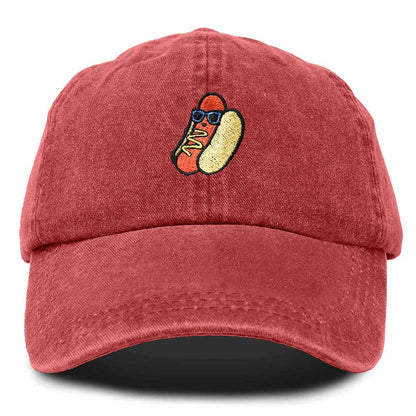 Dalix Hot Dog Embroidered Cap Cotton Baseball Summer Cool Dad Hat Mens