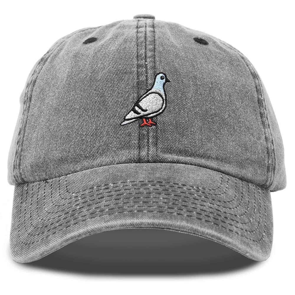 Dalix Pigeon Embroidered Cap Cotton Baseball Dad Hat for Men & Women Casual Cool in Black