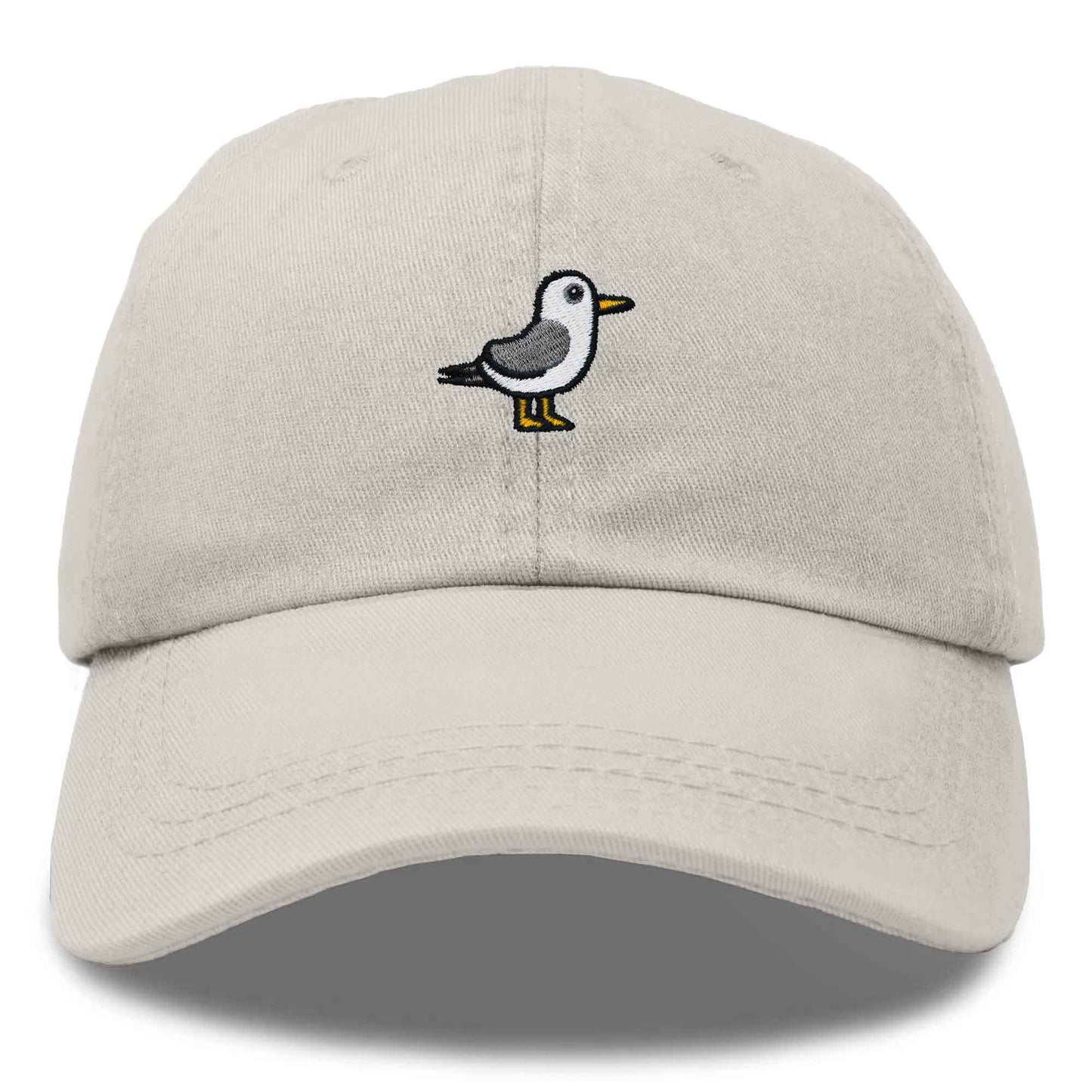 Dalix Seagull Embroidered Cap Cotton Baseball Hat Bird Womens in White