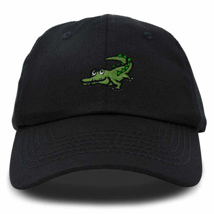 Dalix Alligator Cap Embroidered Mens Cotton Dad Hat Baseball Hat in Black