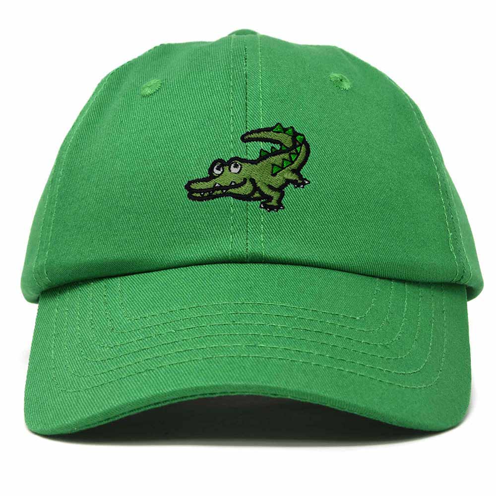 Dalix Alligator Cap Embroidered Mens Cotton Dad Hat Baseball Hat in Kelly Green