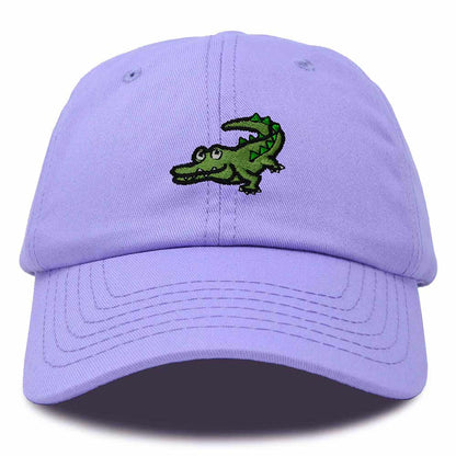 Dalix Alligator Cap Embroidered Mens Cotton Dad Hat Baseball Hat in Lavender