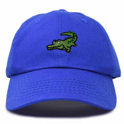 Dalix Alligator Cap Embroidered Mens Cotton Dad Hat Baseball Hat in Royal Blue