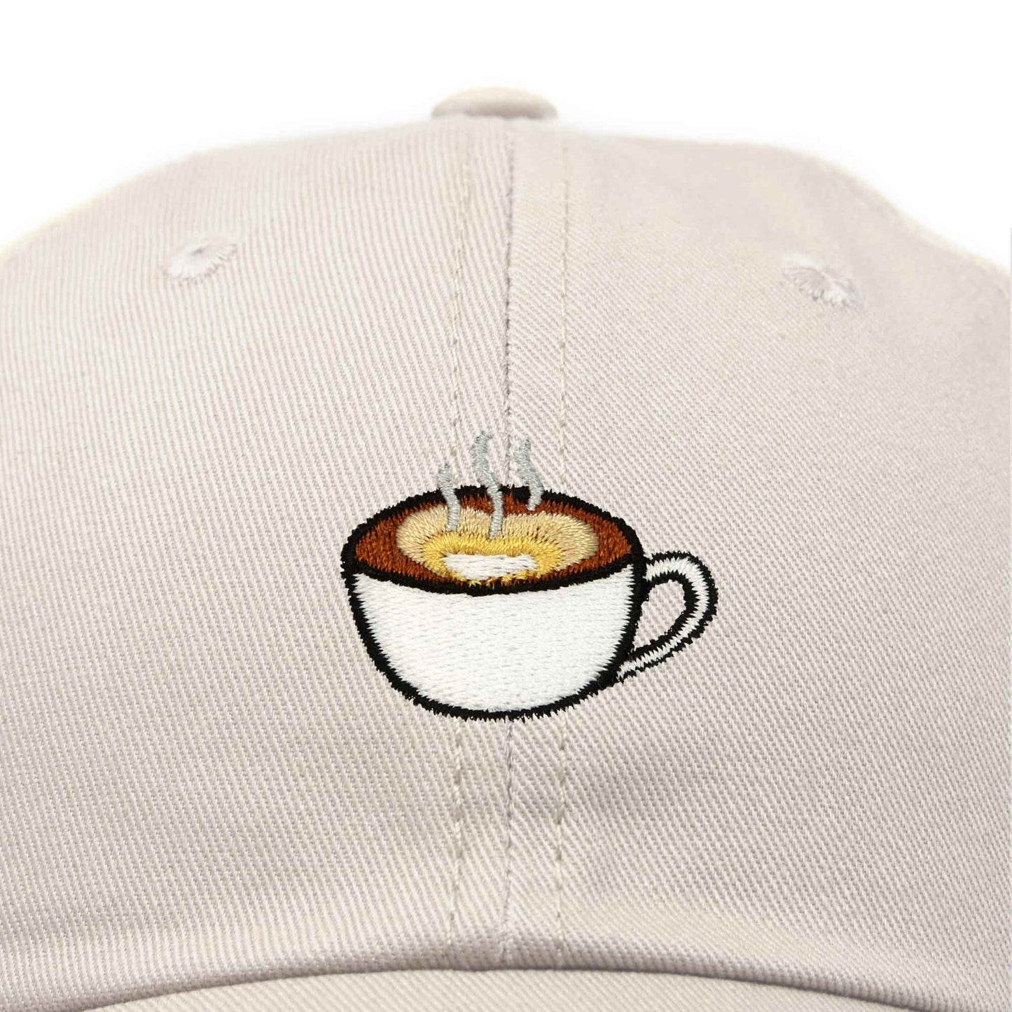 Dalix Cappuccino Embroidered Coffee Brew Cotton Dad Hat Baseball Cap Womens