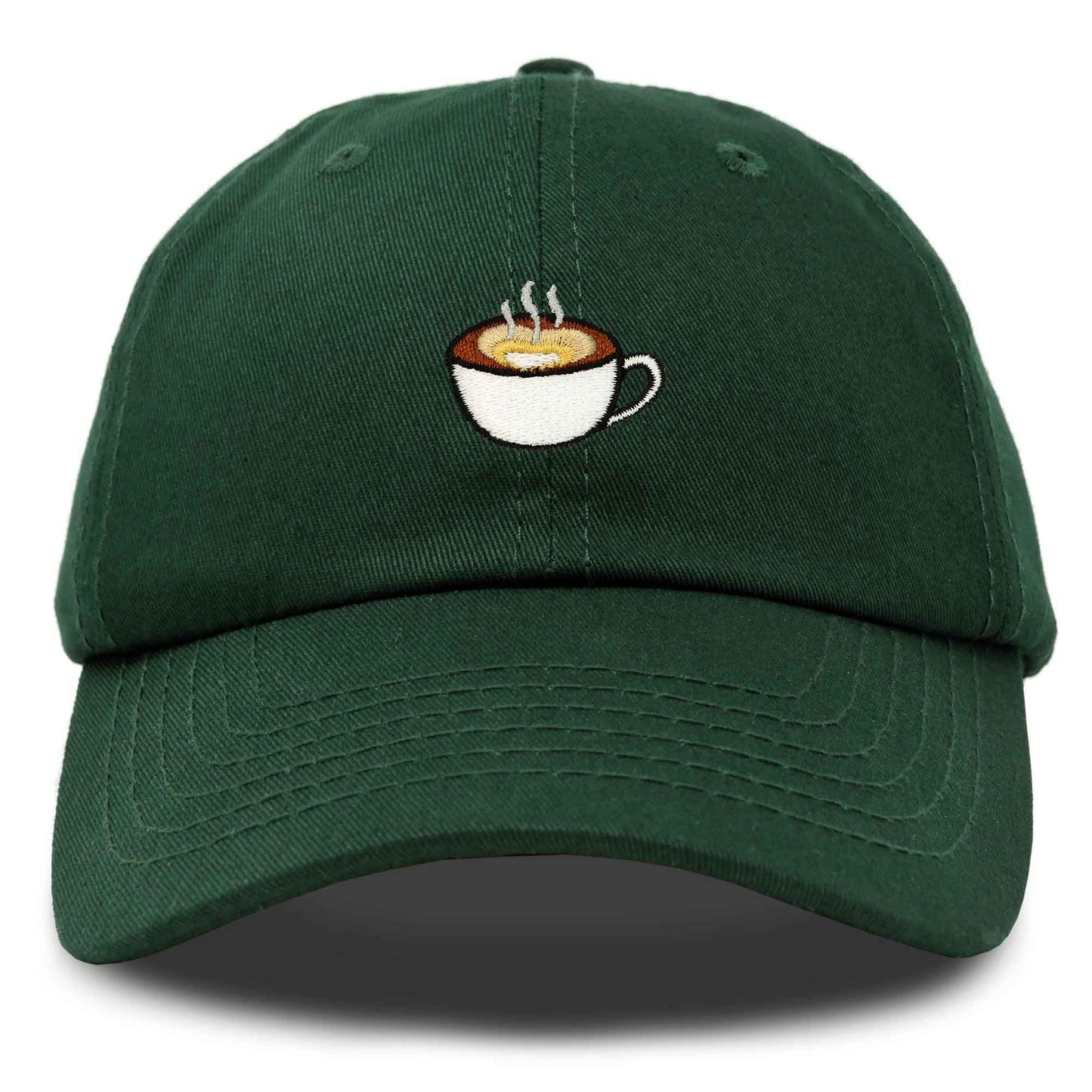 Dalix Cappuccino Embroidered Coffee Brew Cotton Dad Hat Baseball Cap Womens