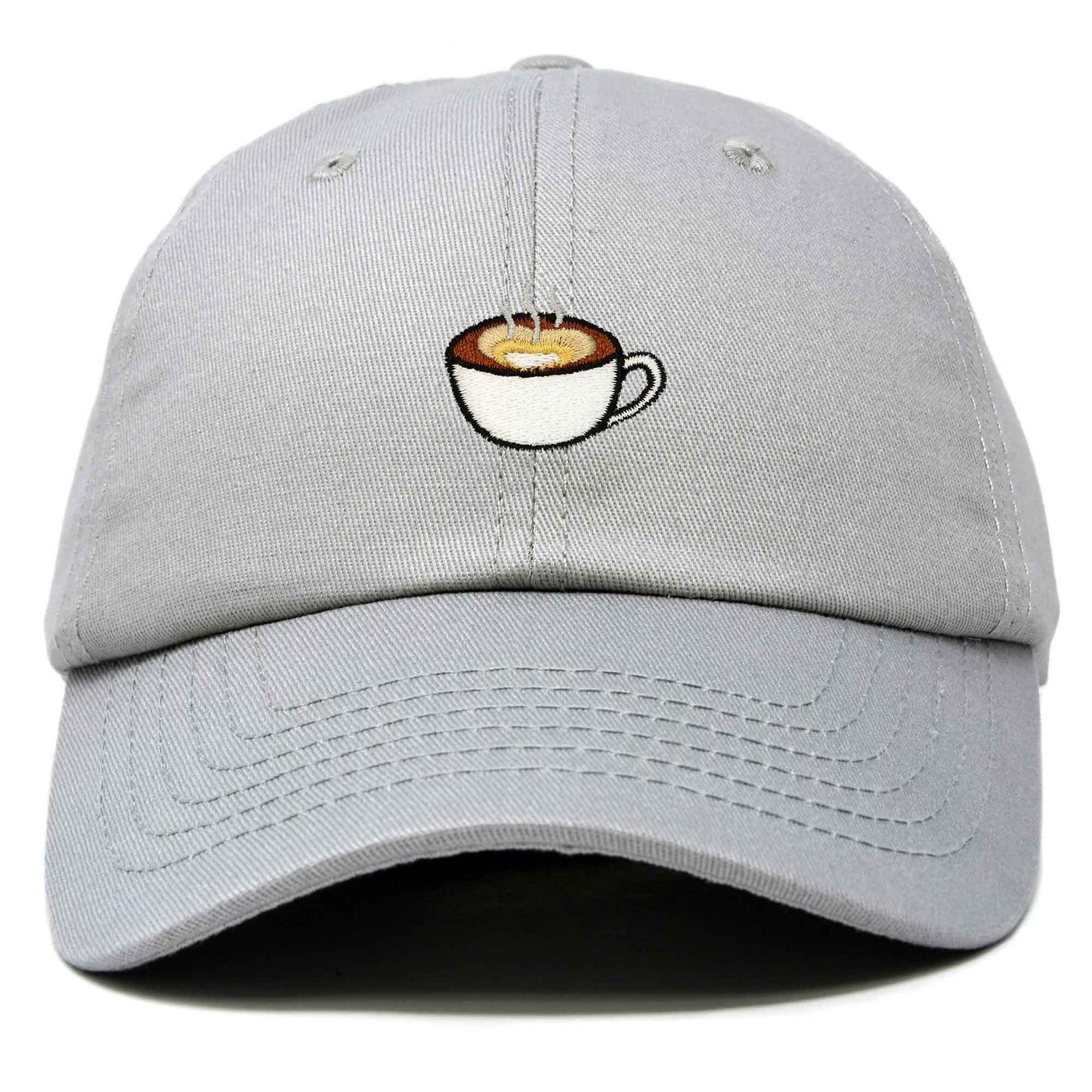 Dalix Cappuccino Embroidered Coffee Brew Cotton Dad Hat Baseball Cap Womens