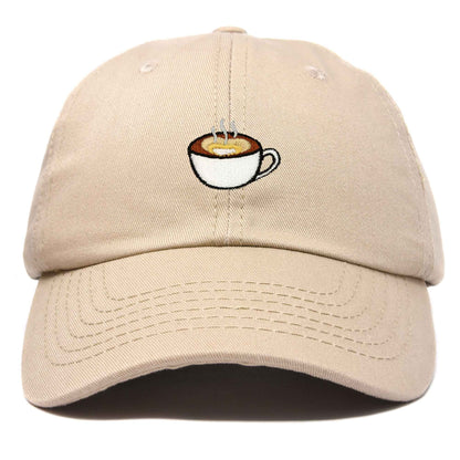 Dalix Cappuccino Embroidered Coffee Brew Cotton Dad Hat Baseball Cap Womens