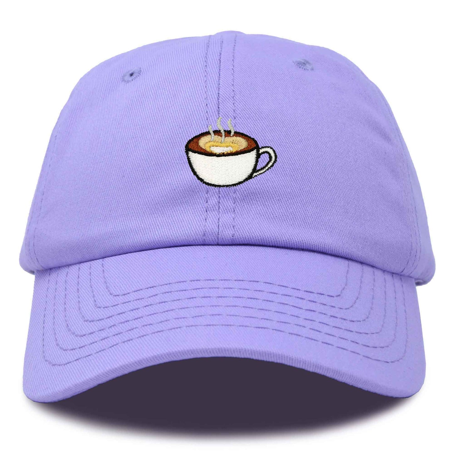 Dalix Cappuccino Embroidered Coffee Brew Cotton Dad Hat Baseball Cap Womens