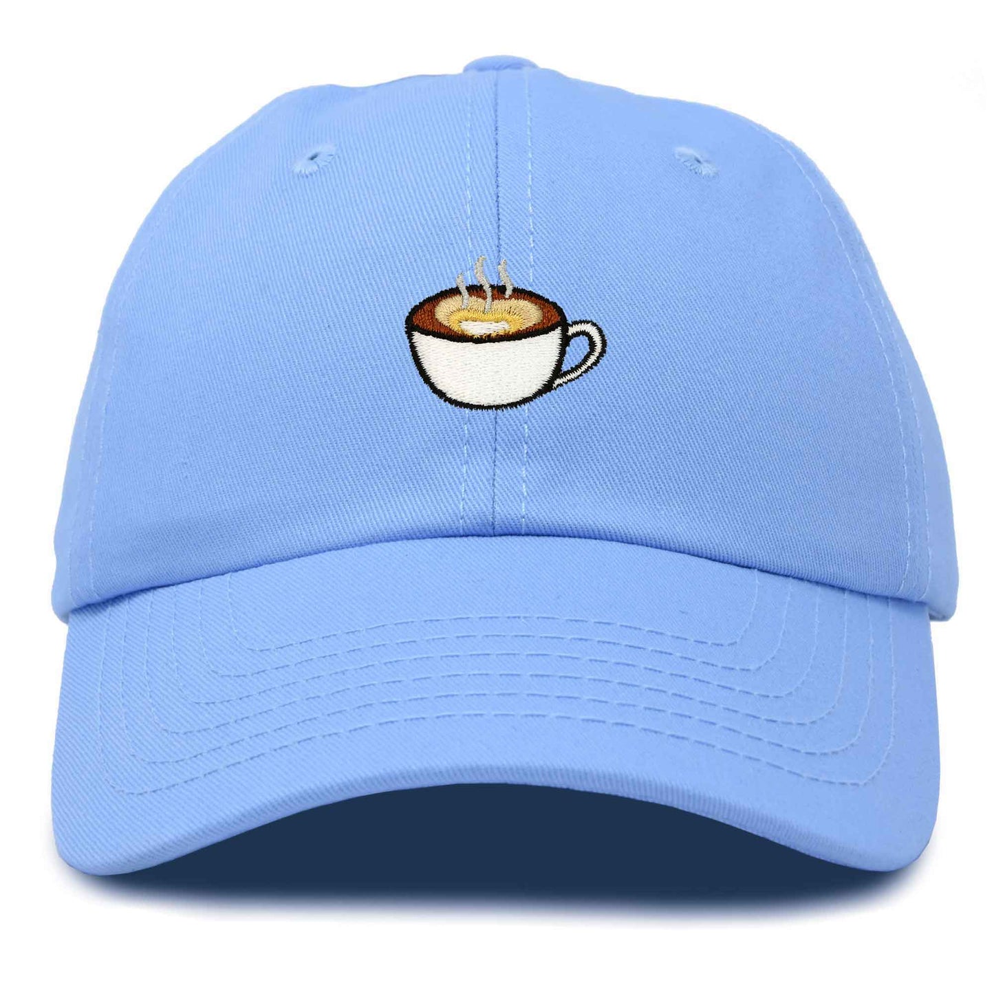 Dalix Cappuccino Embroidered Coffee Brew Cotton Dad Hat Baseball Cap Womens