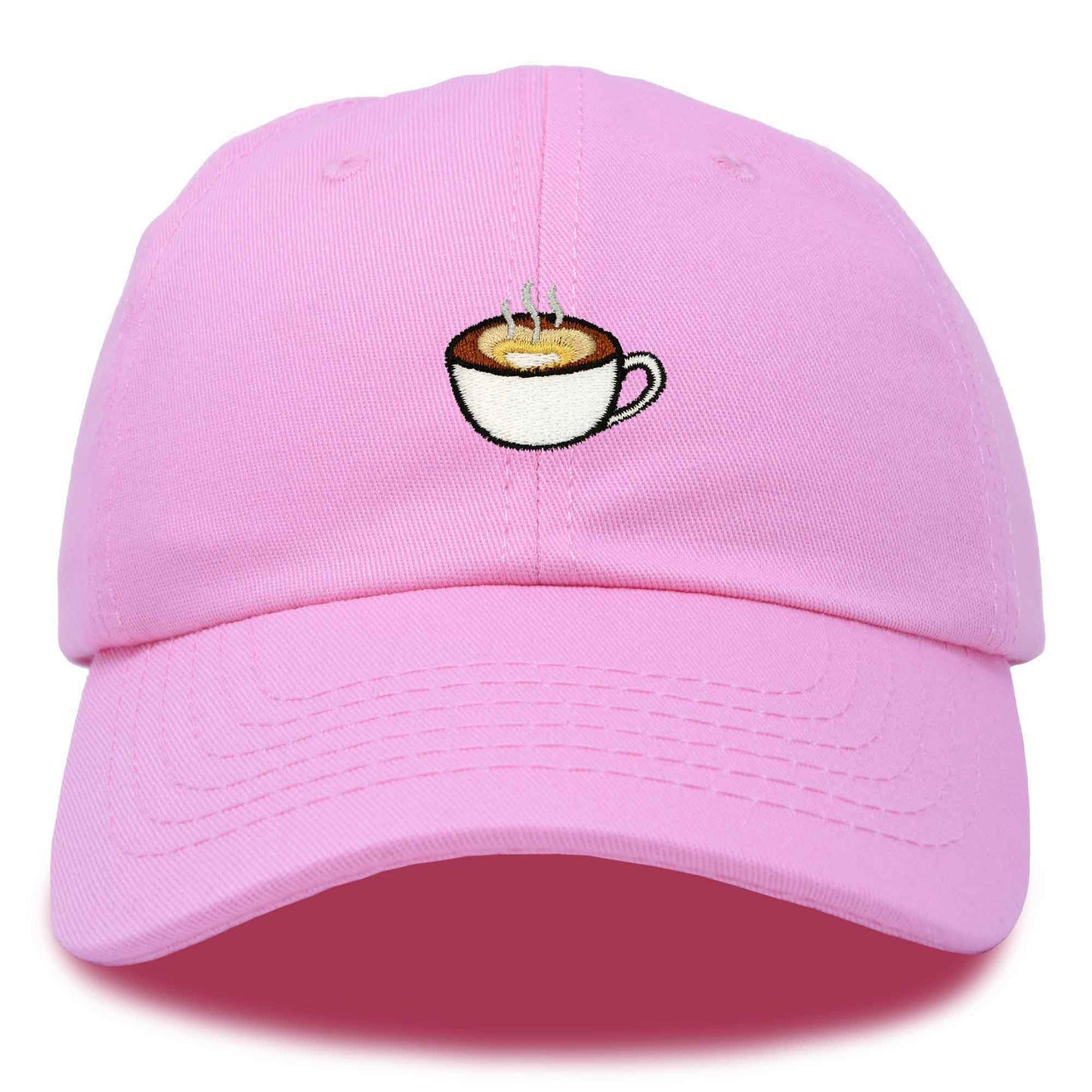 Dalix Cappuccino Embroidered Coffee Brew Cotton Dad Hat Baseball Cap Womens