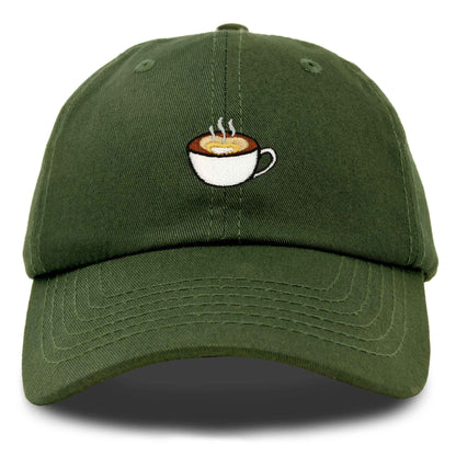 Dalix Cappuccino Embroidered Coffee Brew Cotton Dad Hat Baseball Cap Womens