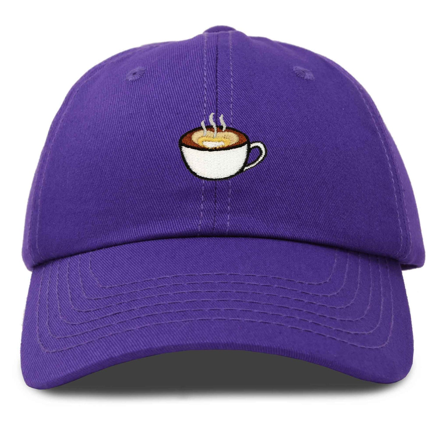 Dalix Cappuccino Embroidered Coffee Brew Cotton Dad Hat Baseball Cap Womens