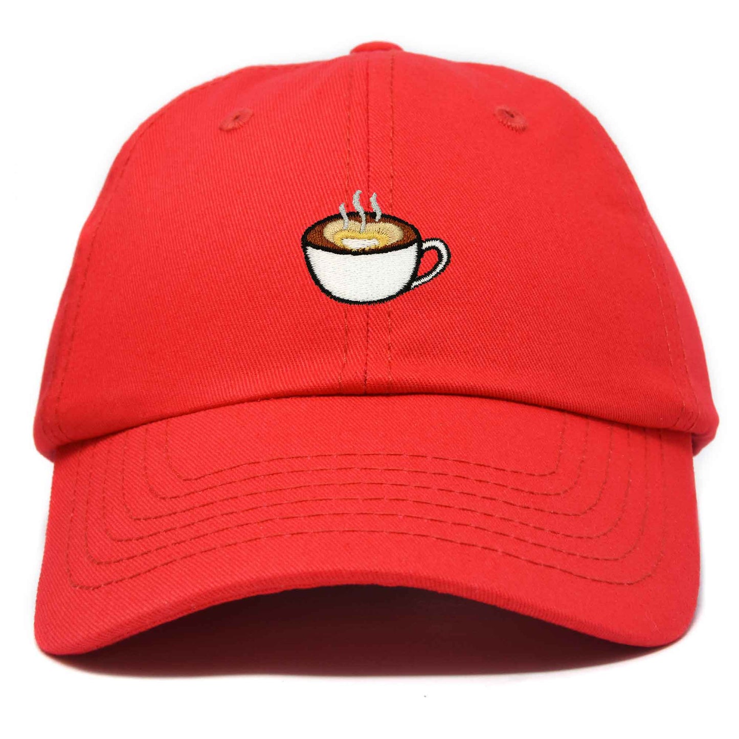 Dalix Cappuccino Embroidered Coffee Brew Cotton Dad Hat Baseball Cap Womens