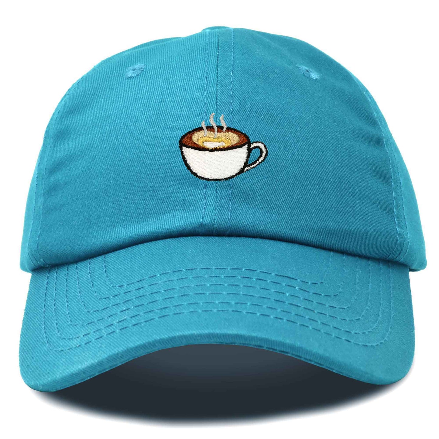 Dalix Cappuccino Embroidered Coffee Brew Cotton Dad Hat Baseball Cap Womens