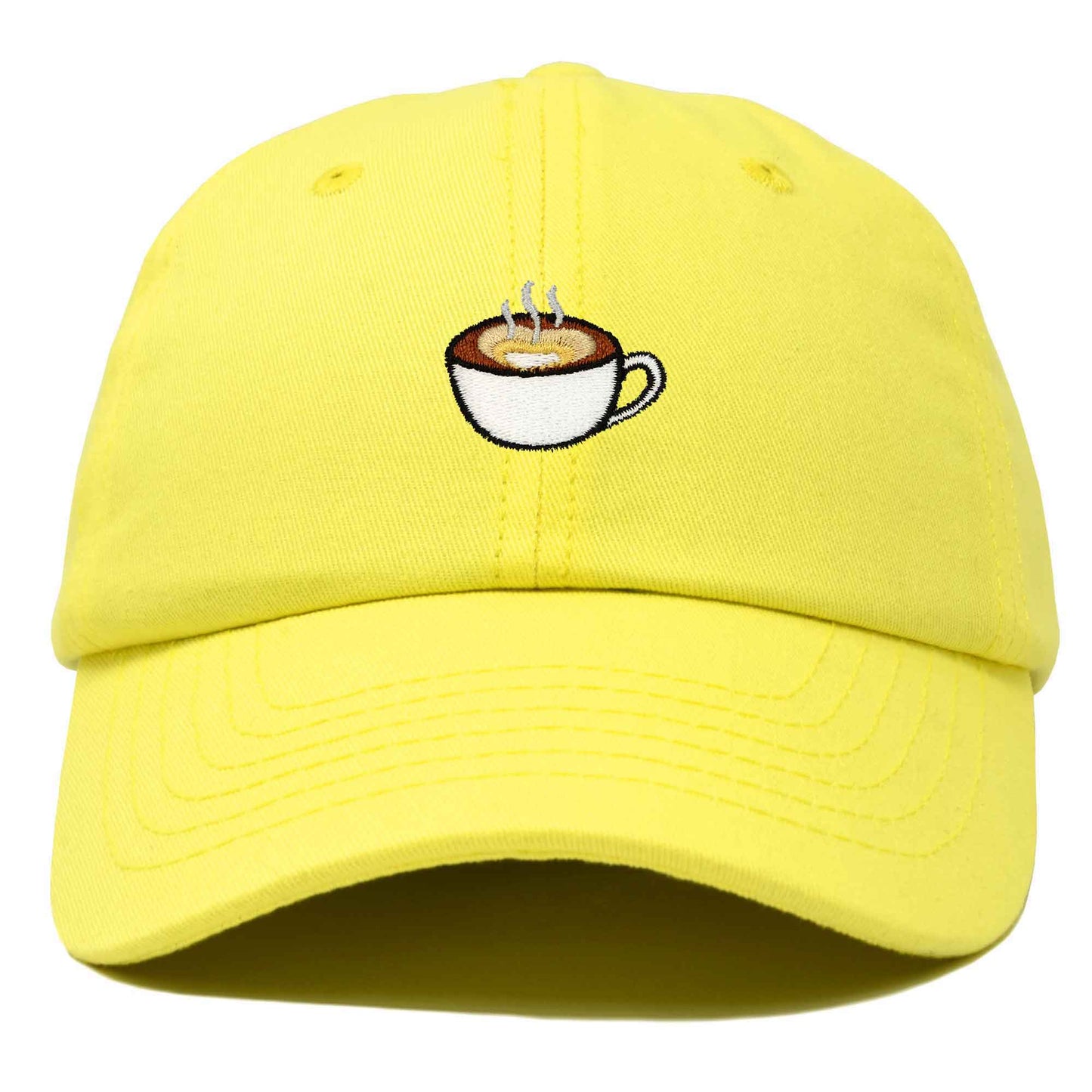 Dalix Cappuccino Embroidered Coffee Brew Cotton Dad Hat Baseball Cap Womens