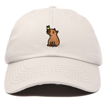 Dalix Capybara Cap Embroidered Dad Baseball Hat Cotton Adjustable Womens in Beige