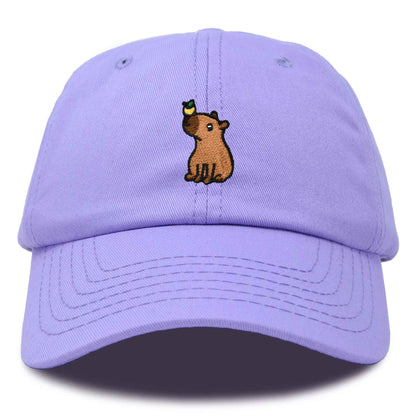 Dalix Capybara Cap Embroidered Dad Baseball Hat Cotton Adjustable Womens in Lavender