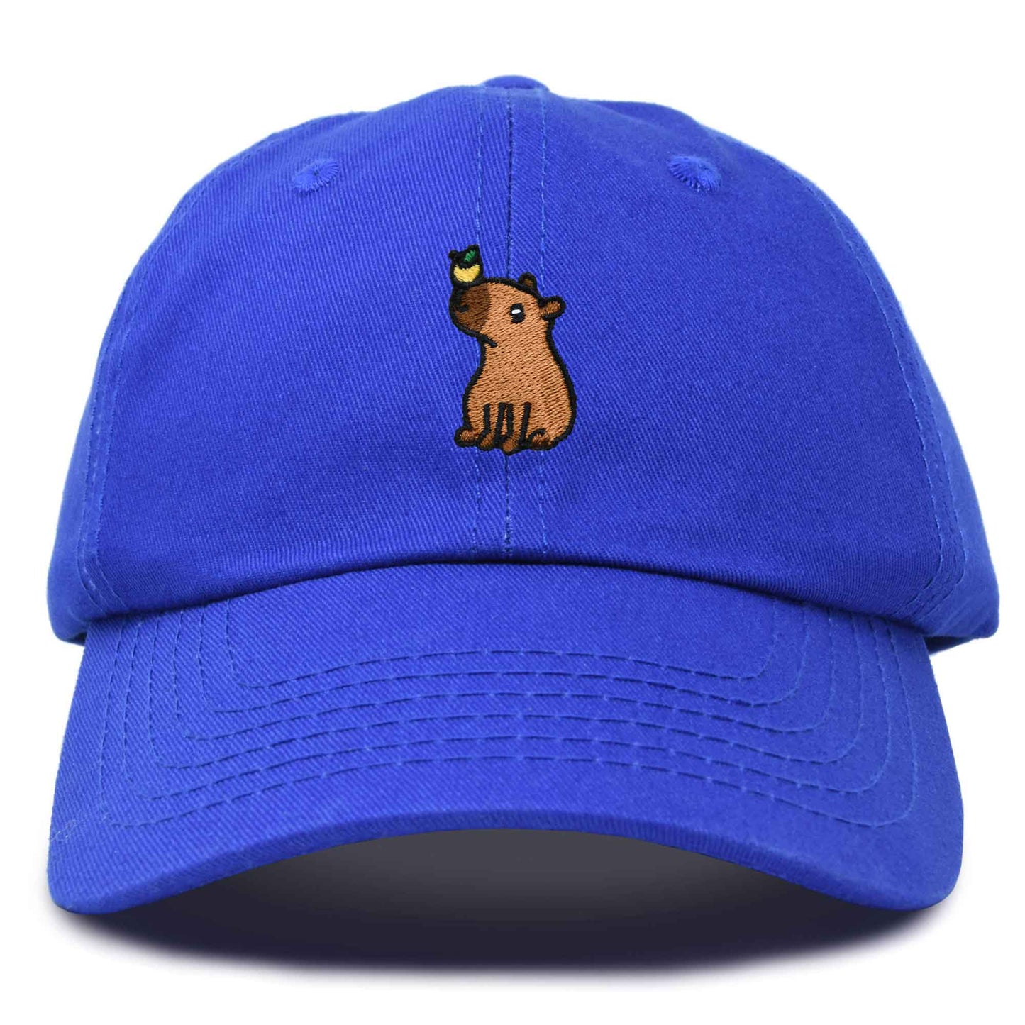 Dalix Capybara Cap Embroidered Dad Baseball Hat Cotton Adjustable Womens in Royal Blue