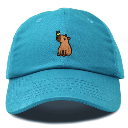 Dalix Capybara Cap Embroidered Dad Baseball Hat Cotton Adjustable Womens in Teal