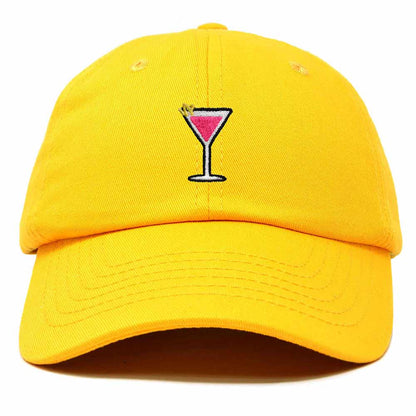 Dalix Cosmo Embroidered Cap Cotton Cosmopolitan Baseball Cute Cool Dad Hat Womens in Gold