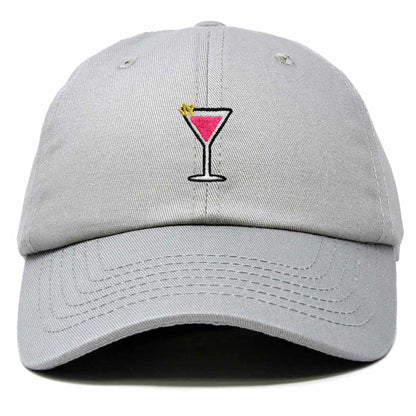 Dalix Cosmo Embroidered Cap Cotton Cosmopolitan Baseball Cute Cool Dad Hat Womens in Gray