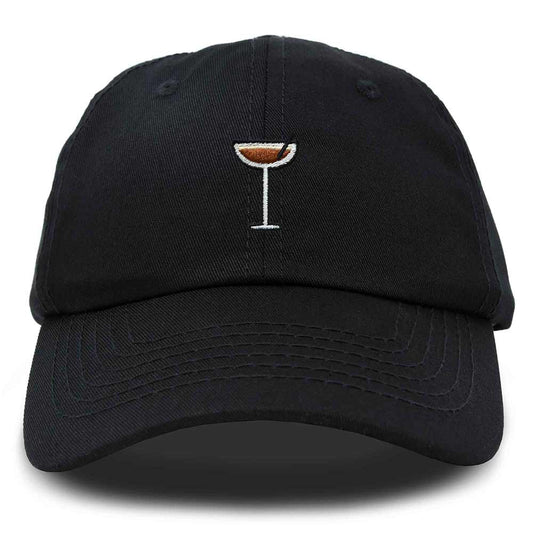 Dalix Espresso Martini Embroidered Cap Cotton Baseball Cute Cool Dad Hat Womens in Black