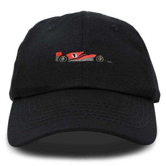 Dalix Formula Racing Car Embroidered Cap Cotton Baseball Summer Cool Dad Hat Mens in Black