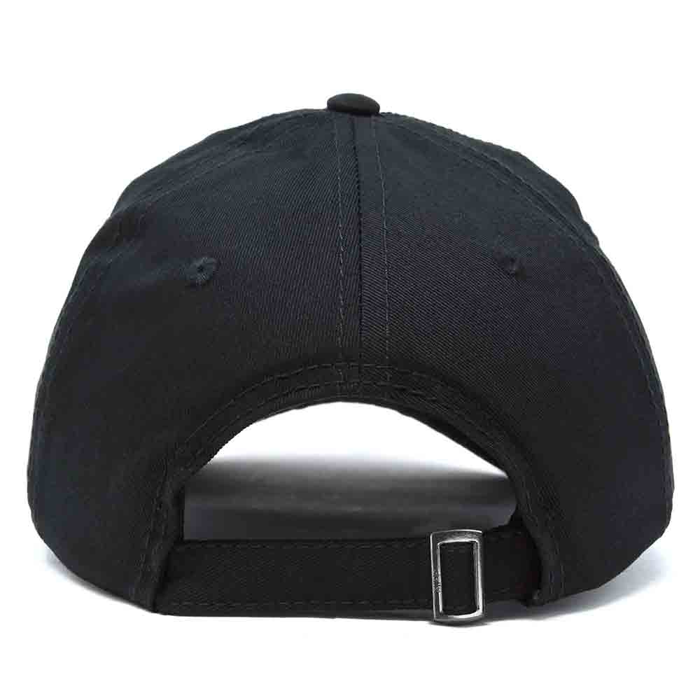 Dalix Gnome Embroidered Cotton Baseball Cap Adjustable Dad Hat Mens in Black