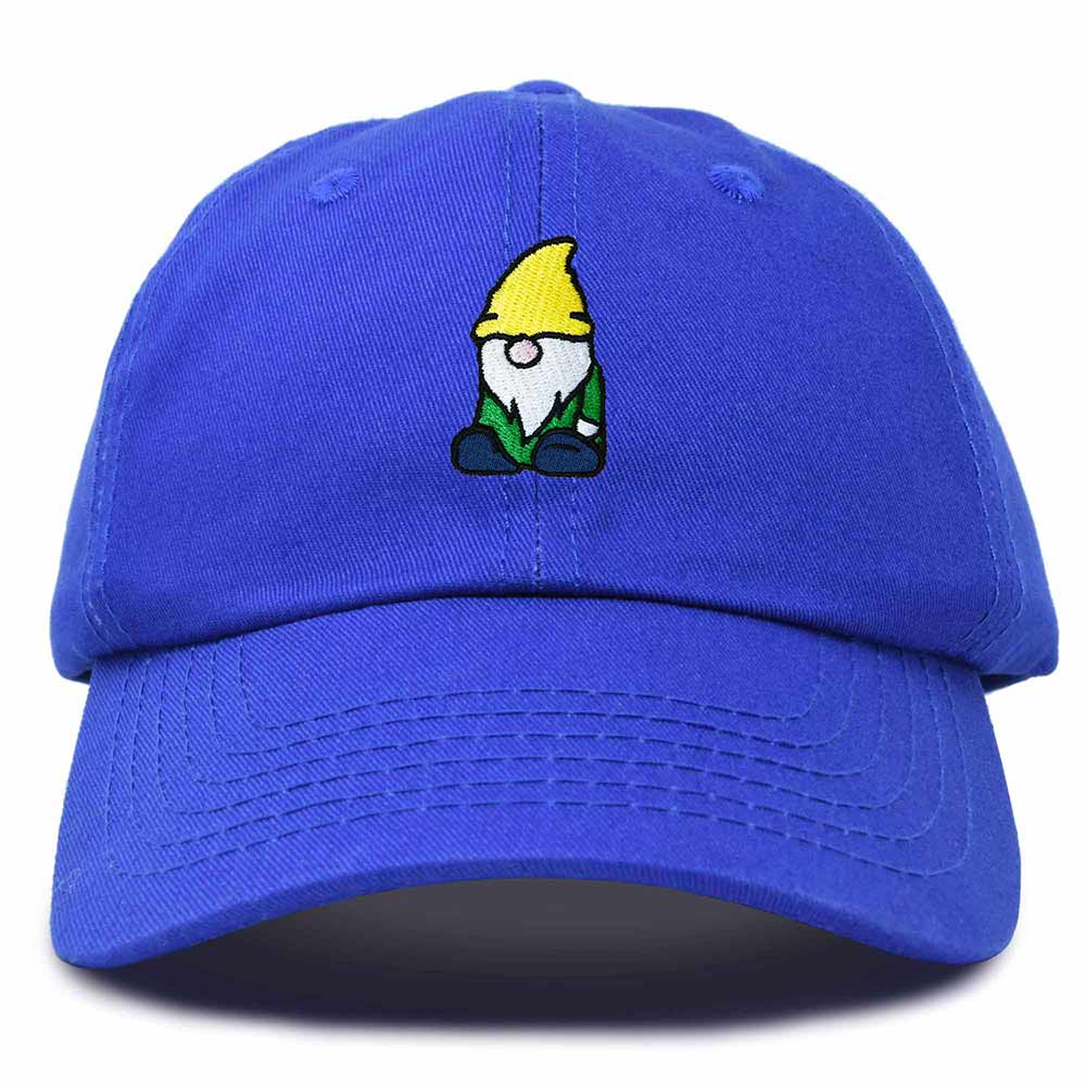 Dalix Gnome Embroidered Cotton Baseball Cap Adjustable Dad Hat Mens in Royal Blue