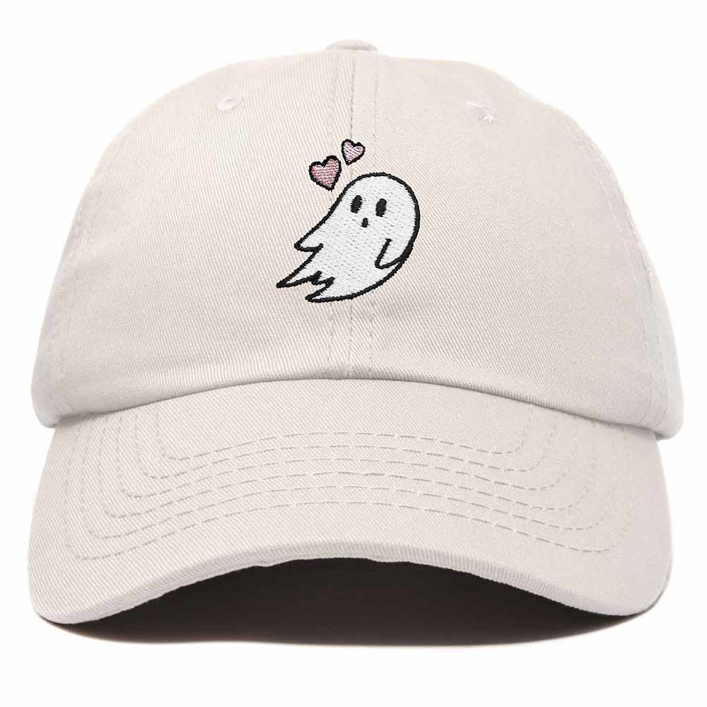 Dalix Heartly Ghost Embroidered Mens Womens Cotton Dad Hat Baseball Cap Adjustable