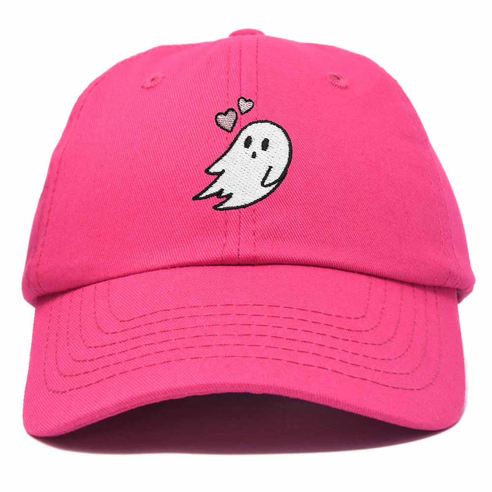 Dalix Heartly Ghost Embroidered Mens Womens Cotton Dad Hat Baseball Cap Adjustable