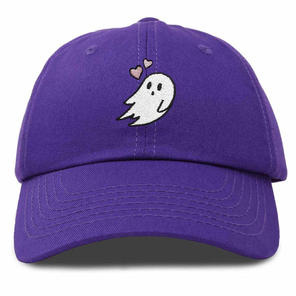 Dalix Heartly Ghost Embroidered Mens Womens Cotton Dad Hat Baseball Cap Adjustable