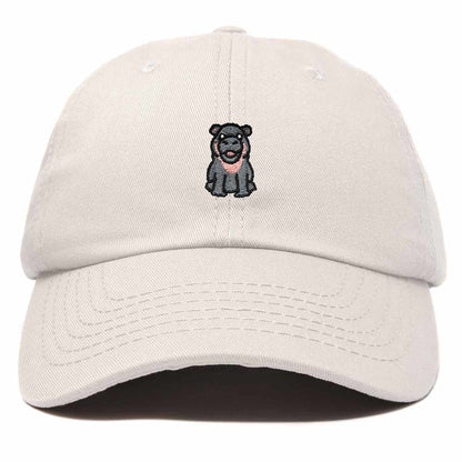 Dalix Hippo Embroidered Cotton Dad Hat Cute Animal Design Adjustable Baseball Cap for Everyday Wear Womens in Beige