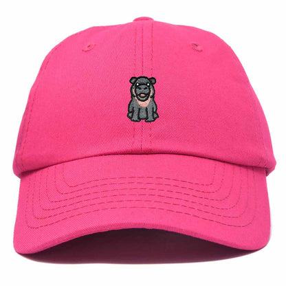 Dalix Hippo Embroidered Cotton Dad Hat Cute Animal Design Adjustable Baseball Cap for Everyday Wear Womens in Hot Pink