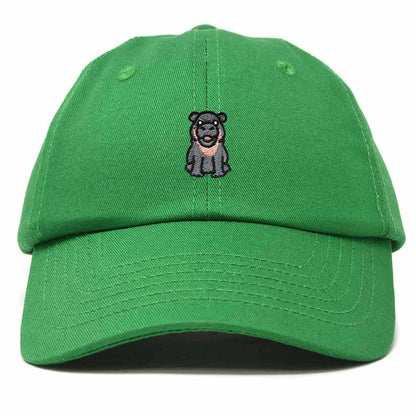 Dalix Hippo Embroidered Cotton Dad Hat Cute Animal Design Adjustable Baseball Cap for Everyday Wear Womens in Kelly Green