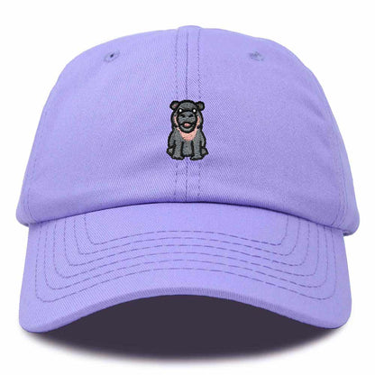 Dalix Hippo Embroidered Cotton Dad Hat Cute Animal Design Adjustable Baseball Cap for Everyday Wear Womens in Lavender