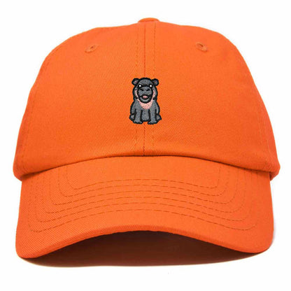 Dalix Hippo Embroidered Cotton Dad Hat Cute Animal Design Adjustable Baseball Cap for Everyday Wear Womens in Orange