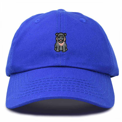 Dalix Hippo Embroidered Cotton Dad Hat Cute Animal Design Adjustable Baseball Cap for Everyday Wear Womens in Royal Blue