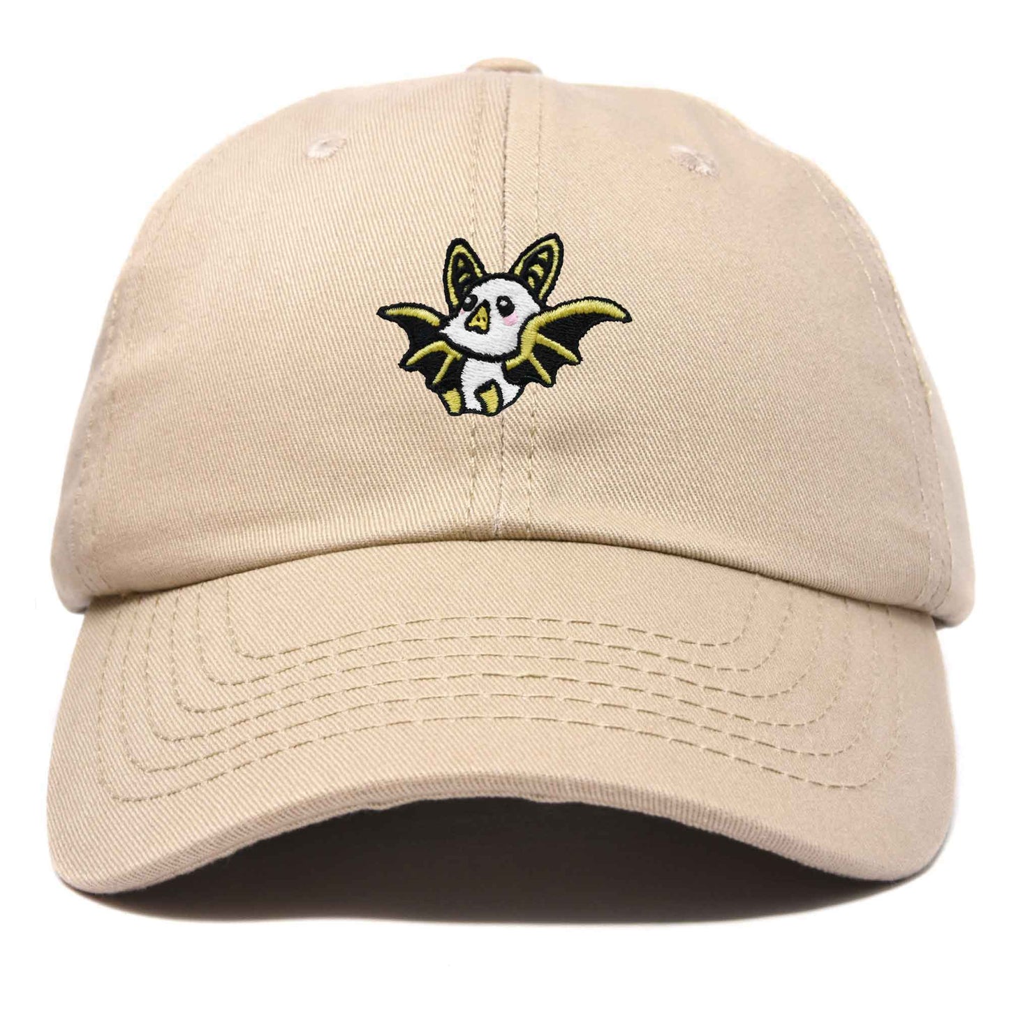 Dalix Honduran Bat Cap Embroidered Dad Baseball Hat Cotton Adjustable Womens in Khaki