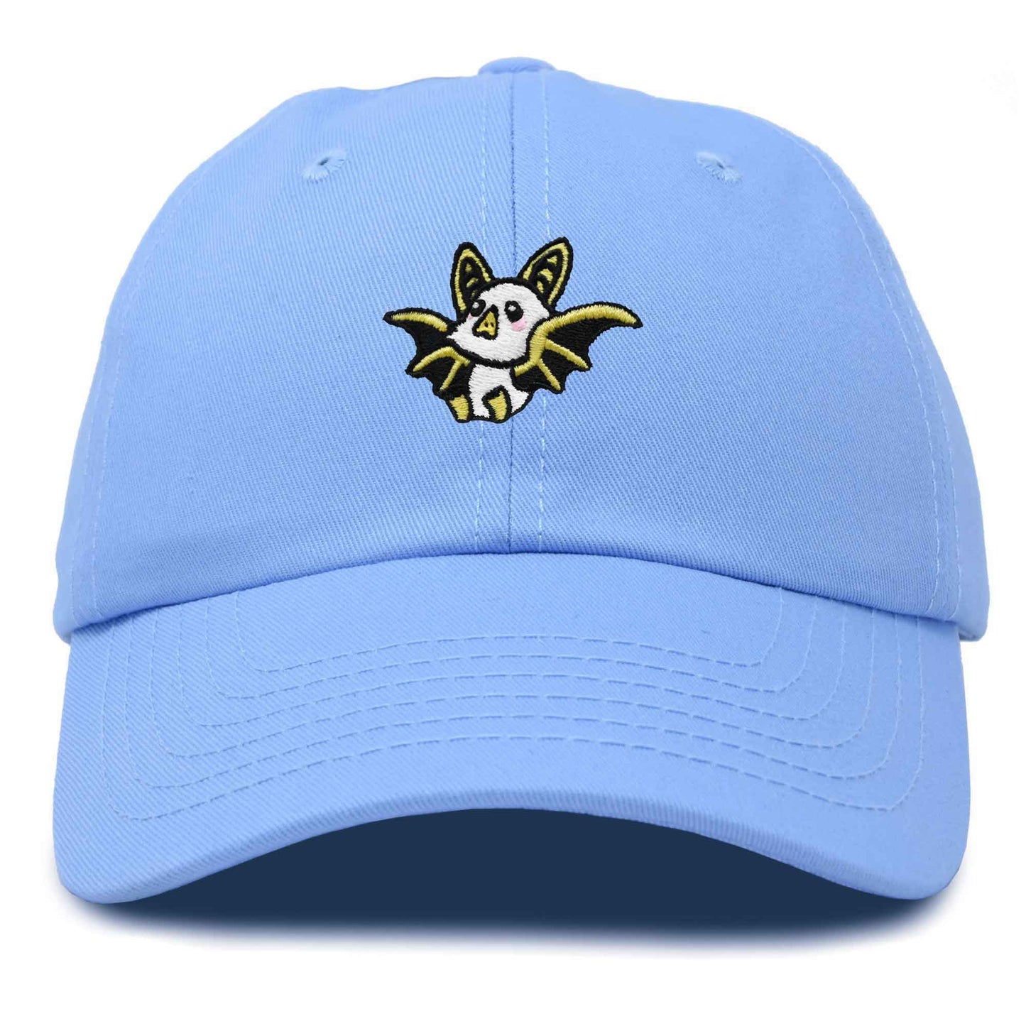 Dalix Honduran Bat Cap Embroidered Dad Baseball Hat Cotton Adjustable Womens in Light Blue