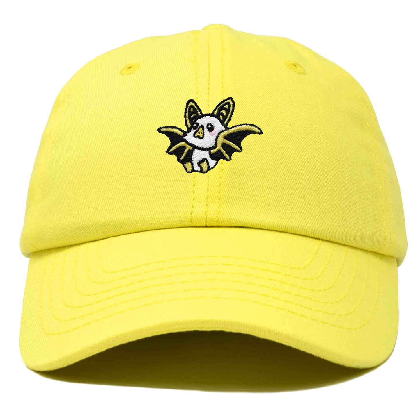 Dalix Honduran Bat Cap Embroidered Dad Baseball Hat Cotton Adjustable Womens in Yellow