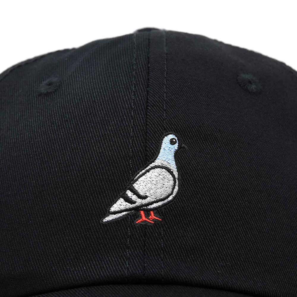 Dalix Pigeon Embroidered Cap Cotton Baseball Dad Hat for Men & Women Casual Cool in Black